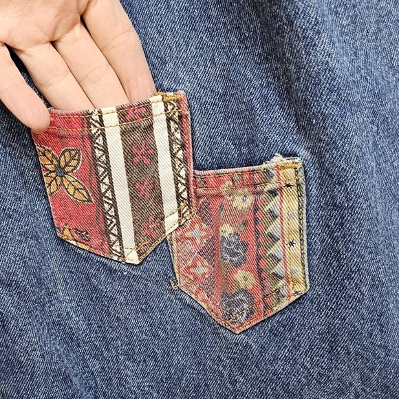 NO! Jeans Absolutely Blue vintage 80s high waist patchwork mom jeans - Picture 7 of 12